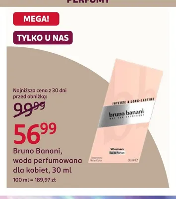 Woda perfumowana dla kobiet Bruno Banani promocja w Rossmann