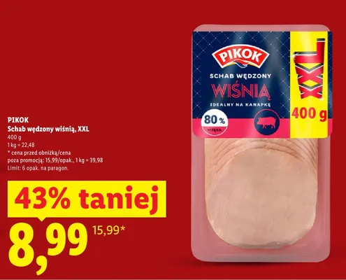 Schab wędzony wiśnią XXL Pikok promocja w Lidl