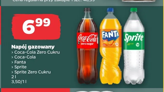Napój gazowany Sprite Zero Cukru promocja w Netto