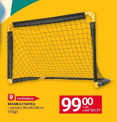 Bramka z siatką rozkładana wymiary: 90x60x60cm promocja w Selgros