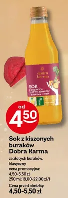 Sok z kiszonych buraków ze złotych buraków promocja w Żabka