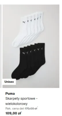 Skarpety sportowe Puma wielokolorowy promocja w Lounge by Zalando