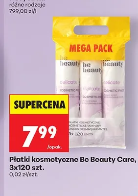 Płatki kosmetyczne Be Beauty Care 3-pak promocja w Biedronka