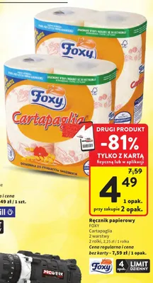 Ręcznik papierowy Foxy Cartapaglia promocja w Intermarche