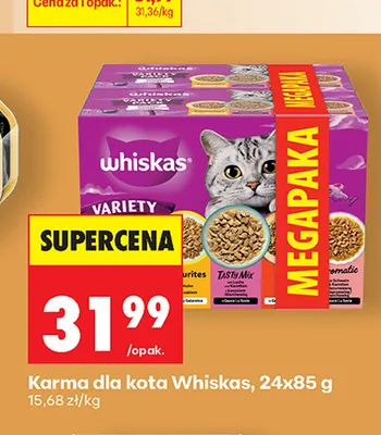 Karma dla kota Whiskas 24-pak promocja w Biedronka