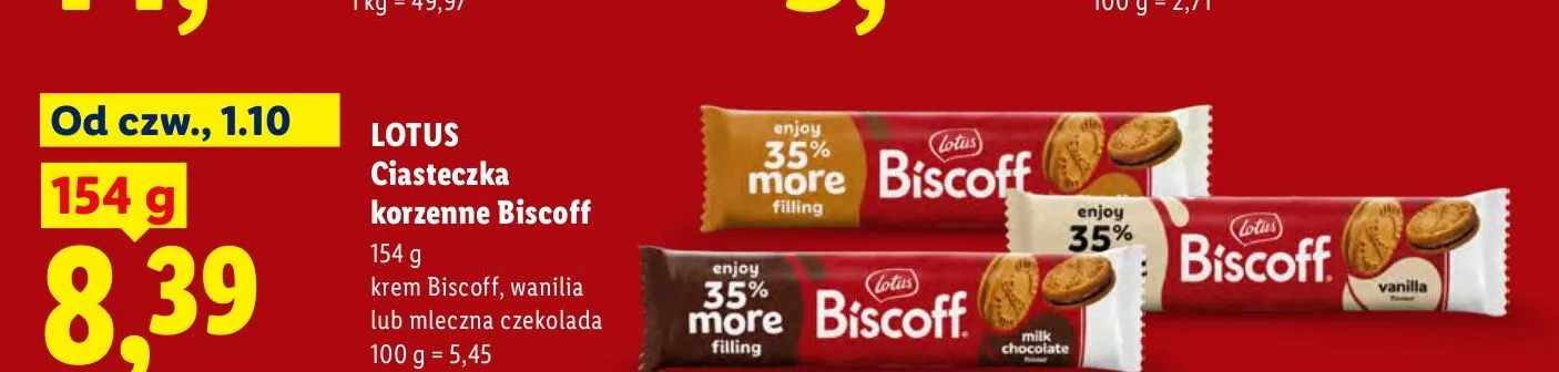Ciasteczka korzenne Biscoff wanilia Lotus promocja w Lidl