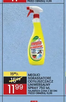 Odtłuszczacz uniwersalny spray Meglio Sgrassatore promocja w Wafelek