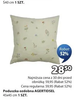 Poduszka ozdobna AGERTIDSEL 45x45cm promocja w Jysk
