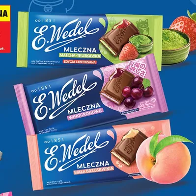 Czekolada mleczna biała brzoskwinia promocja w Biedronka