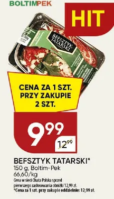 Befsztyk tatarski Boltim-Pek promocja w Chata Polska