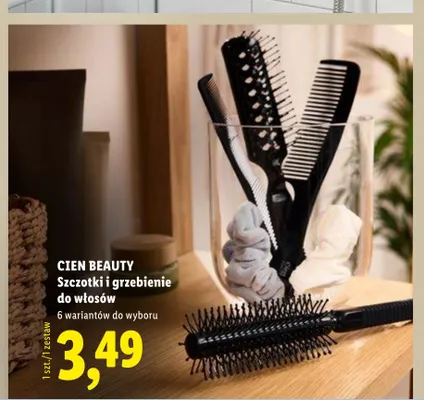 Szczotki i grzebienie do włosów Cien Beauty promocja w Lidl
