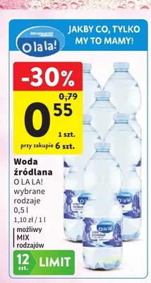 Woda źródlana O La La! promocja w Intermarche