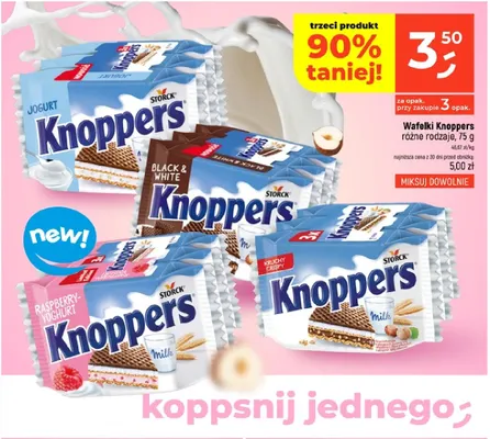 Wafelki Knoppers promocja w Dealz
