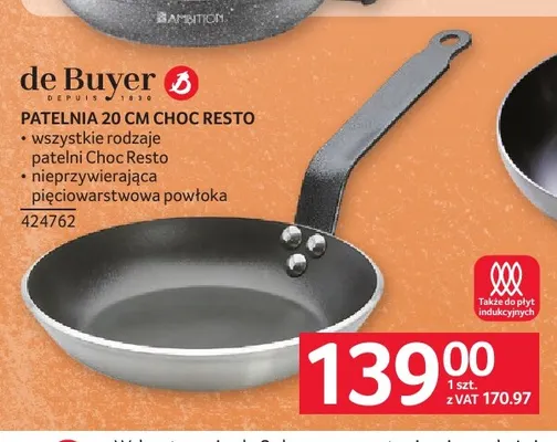 Patelnia 20 cm Choc Resto de Buyer promocja w Selgros