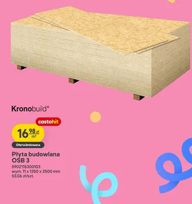 Płyta budowlana OSB 3 promocja w Castorama