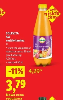 Sok multiwitamina Solevita promocja w Lidl