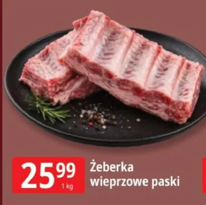 Żeberka wieprzowe paski promocja w Leclerc