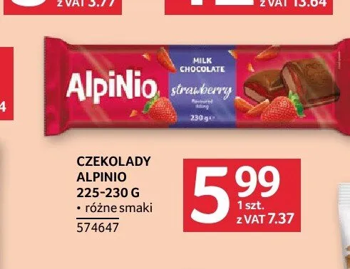 Czekolada Alpinio promocja w Selgros