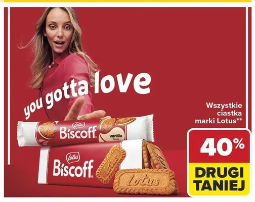 Ciastka Lotus Biscoff vanilla promocja w Carrefour