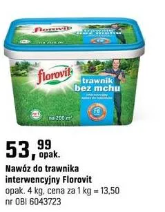 Nawóz do trawnika interwencyjny promocja w OBI