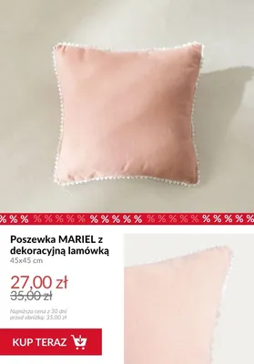 Poszewka MARIEL z dekoracyjną lamówką 45x45 cm promocja w Homla