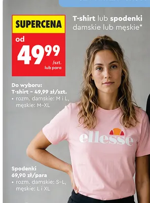 T-shirt damski Ellesse promocja w Biedronka