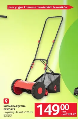 Kosiarka ręczna FAWORYT wymiary: 44x65x120cm promocja w Selgros