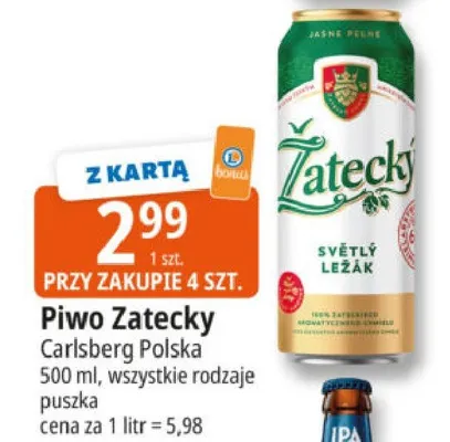 Piwo Żatecky promocja w Leclerc