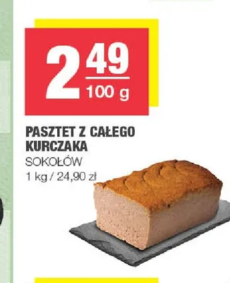 Pasztet z całego kurczaka Sokołów promocja w SPAR