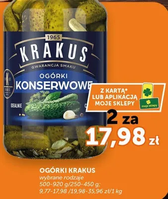 Ogórki konserwowe wybrane rodzaje promocja w Euro Sklep