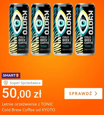 Kawa Cold Brew Coffee Tonic Kyoto 4-pak promocja w Allegro