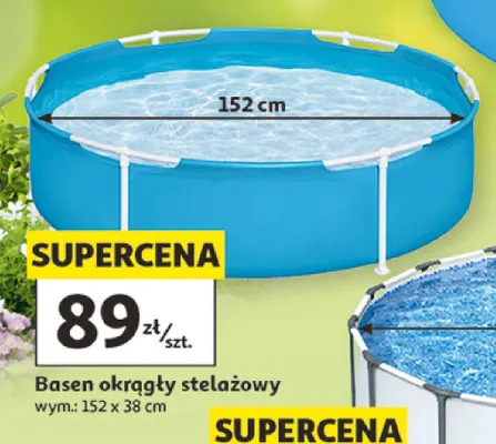 Basen okrągły stelażowy 152x38 cm promocja w Auchan