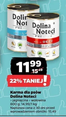 Karma dla psów Dolina Noteci Premium jagnięcina promocja w Netto