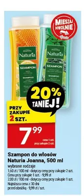 Szampon do włosów Naturia Joanna promocja w Twój Market