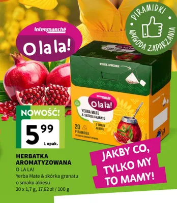 Herbatka aromatyzowana Yerba Mate & skórka granatu o smaku aloesu promocja w Intermarche