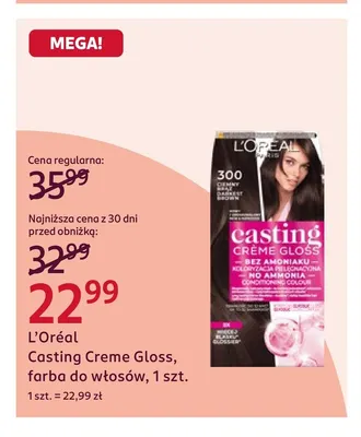 Farba do włosów L'Oréal Casting Creme Gloss promocja w Rossmann