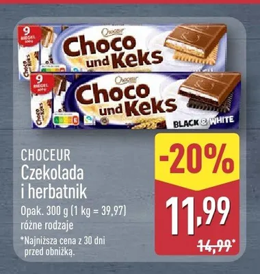 Czekolada i herbatnik CHOCEUR promocja w Aldi