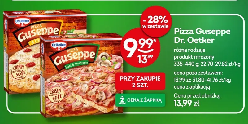 Pizza mrożona Guseppe 4 Cheese Dr. Oetker promocja w Żabka