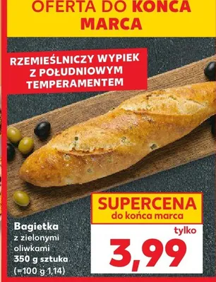 Bagietka z zielonymi oliwkami promocja w Kaufland