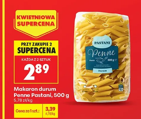 Makaron durum Penne promocja w Biedronka