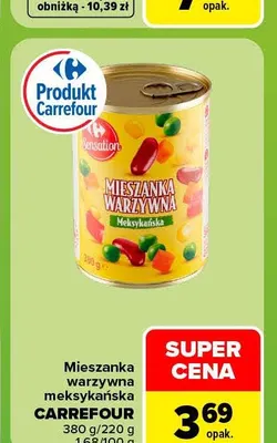 Mieszanka warzywna meksykańska Carrefour promocja w Carrefour