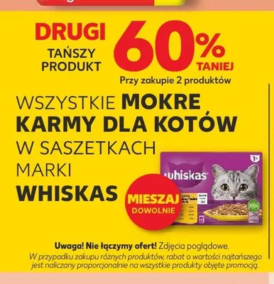Mokre karmy dla kotów w saszetkach Whiskas promocja w Kaufland