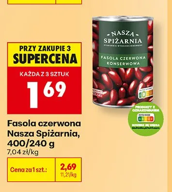 Fasola czerwona konserwowa Nasza Spiżarnia promocja w Biedronka