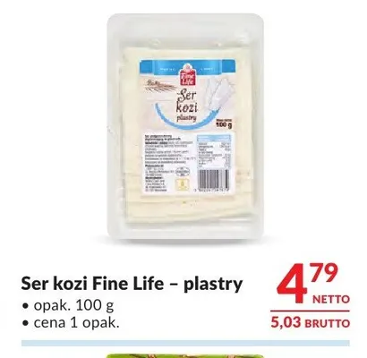 Ser kozi Fine Life plastry promocja w Makro