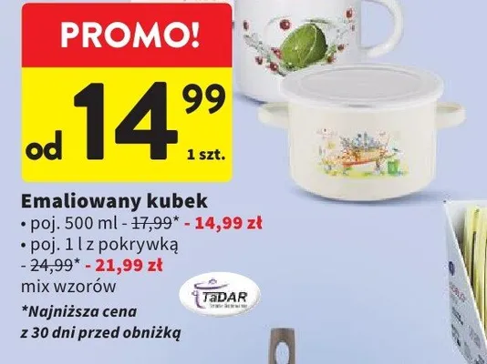 Emaliowany kubek TADAR 500ml promocja w Intermarche