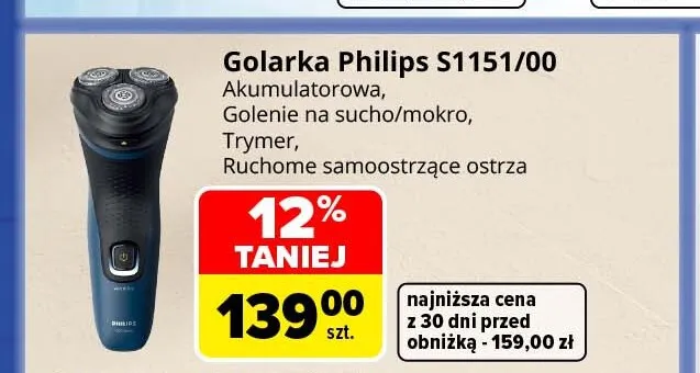 Golarka Philips S1151/00 promocja w Carrefour