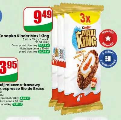 Kanapka Kinder Maxi King 3-pak promocja w Dino
