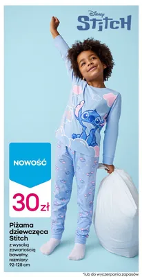 Piżama dziewczęca Disney Stitch promocja w Pepco