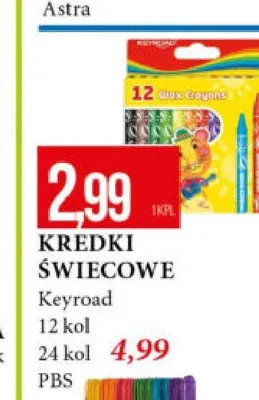 Kredki świecowe Keyroad 24 kolory promocja w Leclerc
