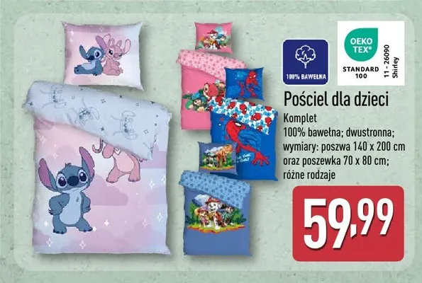 Pościel dla dzieci promocja w Aldi